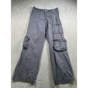 Rue21 Cargo Pants Womens Sz M Gray Utility Pockets 100% Cotton Outdoor‎ Gorpcore